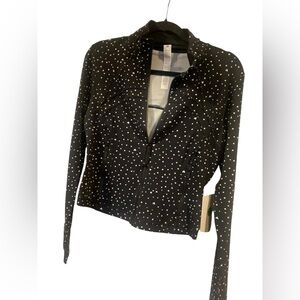 NWT Lululemon define cropped jacket nulu HEART SCATTER DOT BLACK Size 10